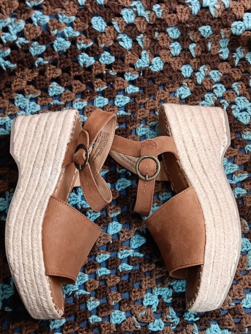 Universal Thread Brown Espadrille Platform Sandals - Picture 4 of 14